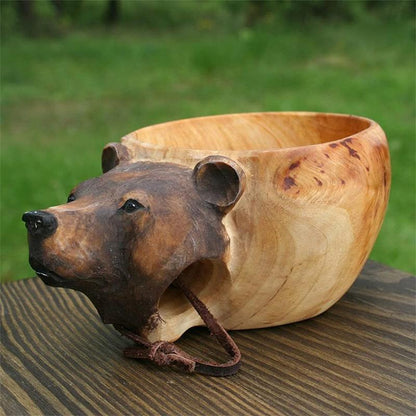 Unique Wooden Animal Coffee Mug