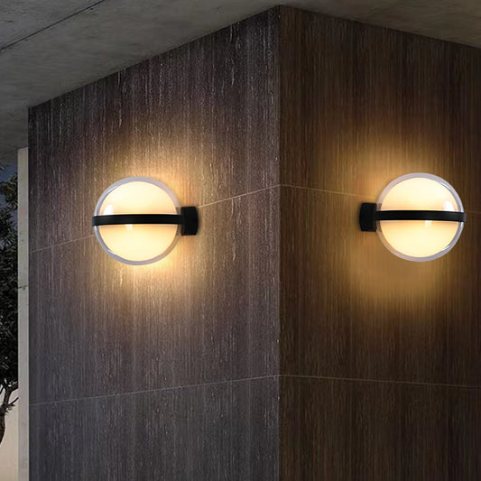 Stylish Round Outdoor LED Wall Light Fixture - Cofik