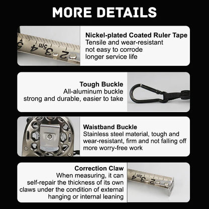 Durable Stainless Steel Locking Measuring Tape