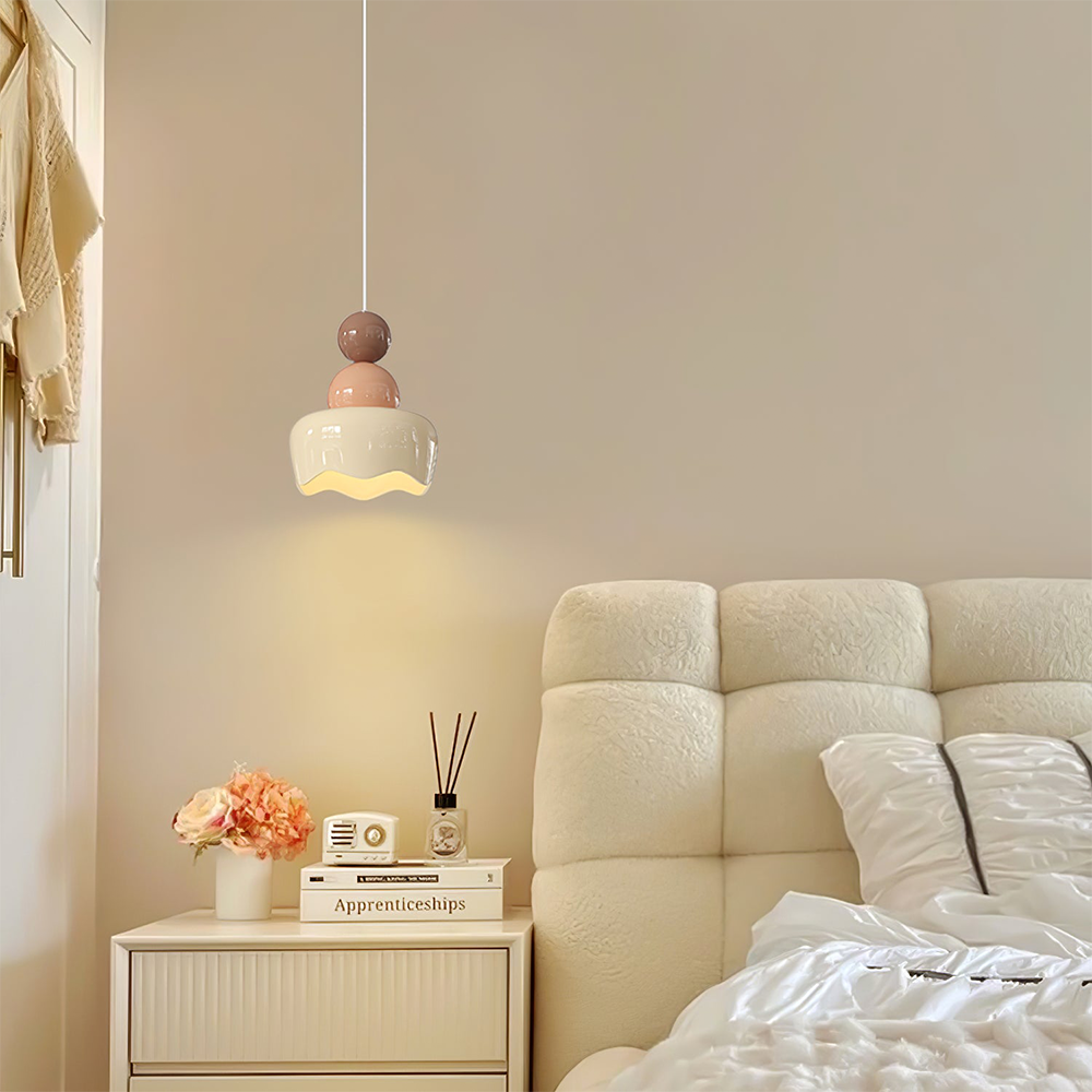 Bright White Hanging Bedside Lamp