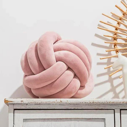 Soft Velvet Knot Throw Pillow