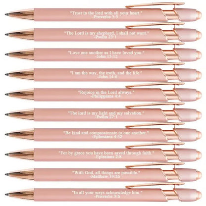 Inspiring Christian Quote Ballpoint Pens - 10 Pack - Cofik