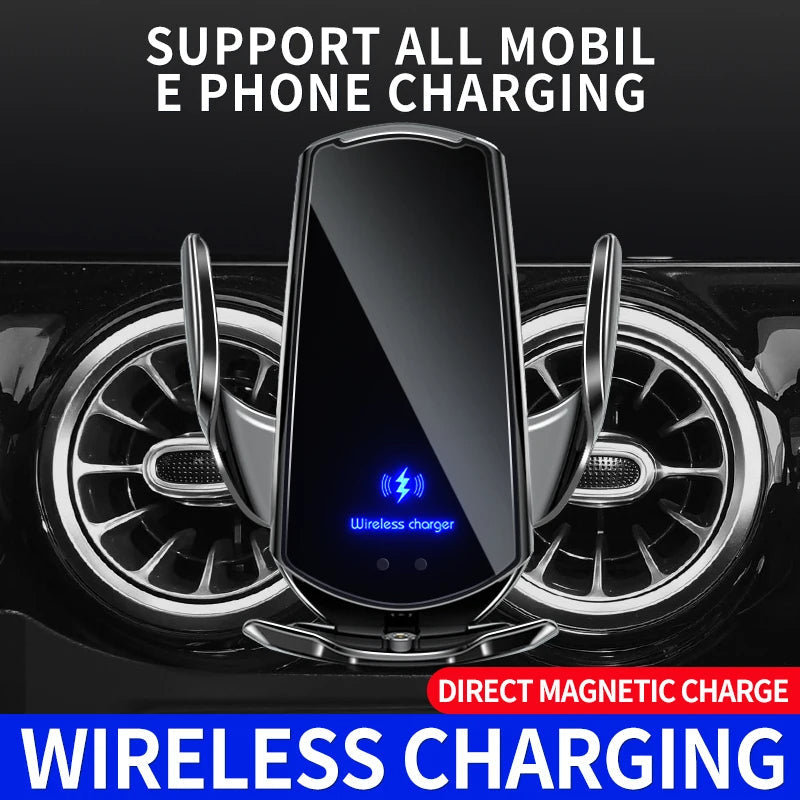Wireless Car Charger Mount with Auto Clamp Fast Charging