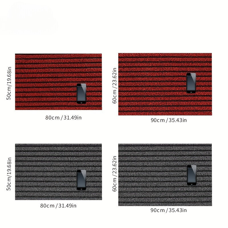 Durable Water-Resistant Striped Doormat