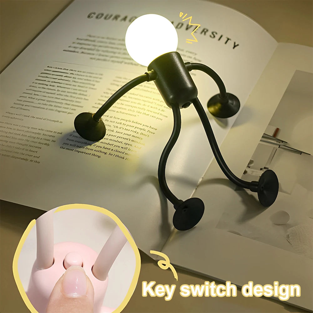 Fun Animated Bedside Lamp with Adhesive Base