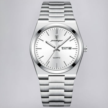 Luxury Green Face Date Stainless Steel Watch