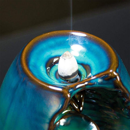 Natural Stone Waterfall Backflow Incense Burner - Cofik