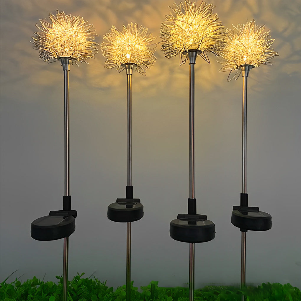 2 Pack Metal Solar Garden Lights Outdoor Waterproof Decor