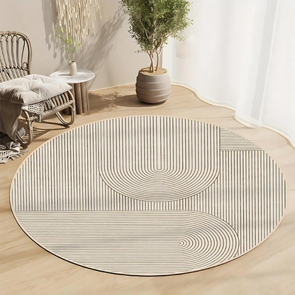 Non-Slip Round Rug in Nordic Style