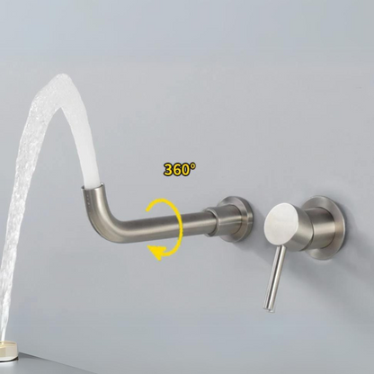 Stylish Brushed Nickel Wall Tap