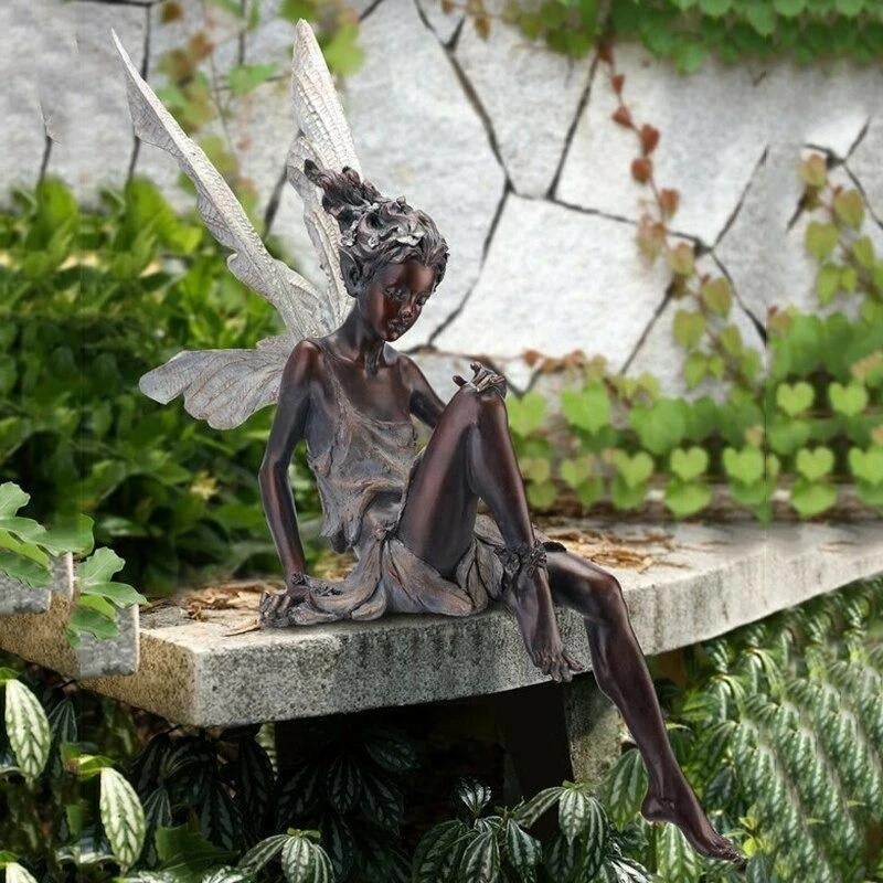 Whimsical Fairy Figurine Garden Decoration