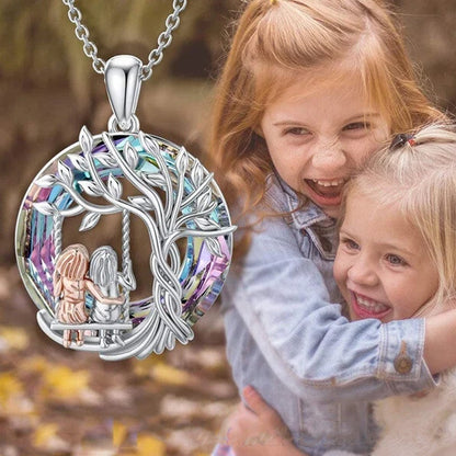 Sparkling Crystal Tree of Life Pendant Necklace