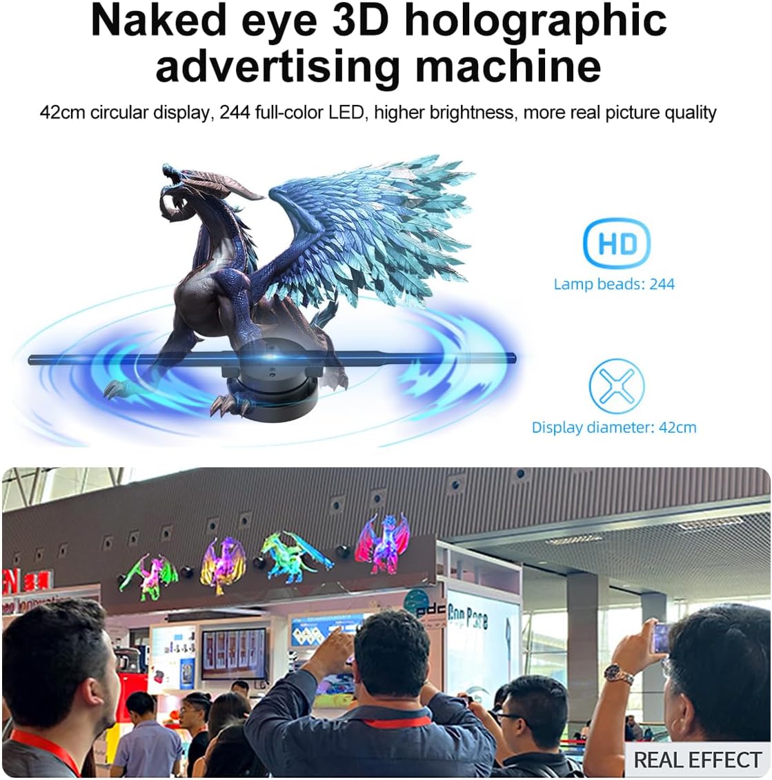 Colorful 3D LED Ceiling Projector Light