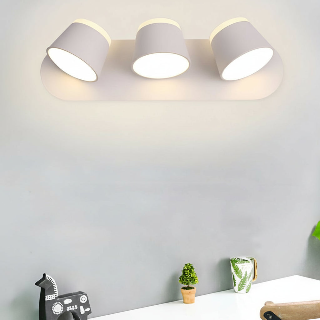 Compact Black Metal LED Wall Light Adjustable