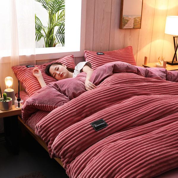 Plush Textured Corduroy Bedding Set