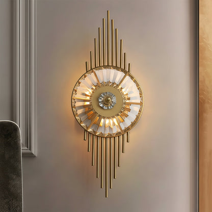 Luxury Crystal Brass Wall Light Fixture