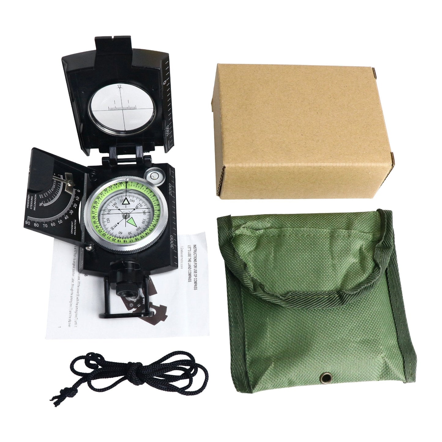 Tactical Compass Waterproof Aluminum Hiking Survival Tool