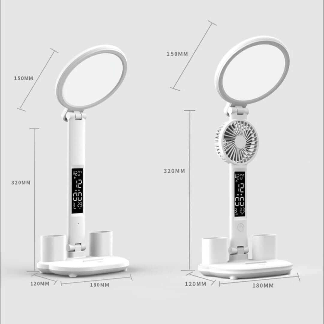 Compact LED Desk Lamp with USB Port and Dimmer