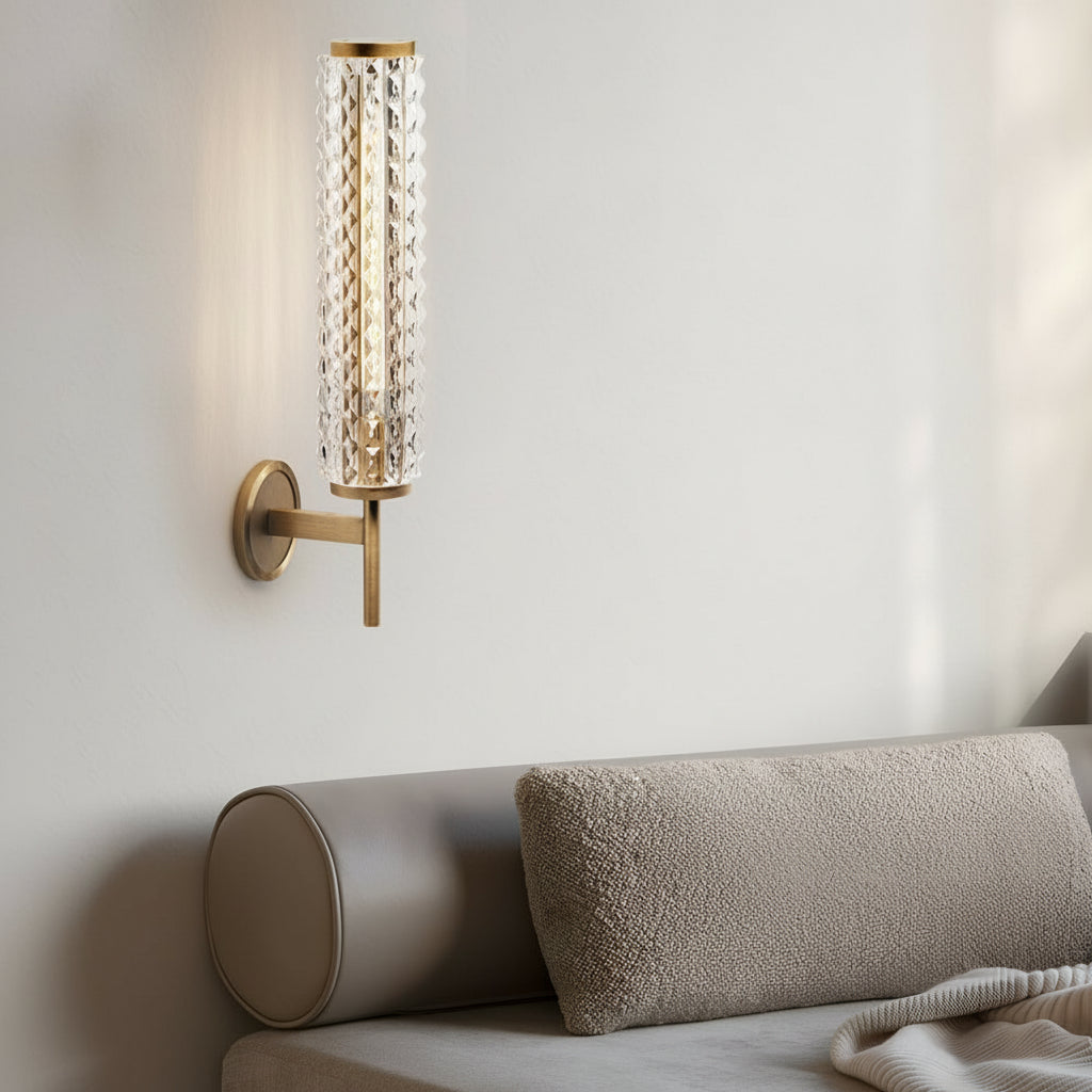 Contemporary Copper Glass LED Wall Light - Cofik