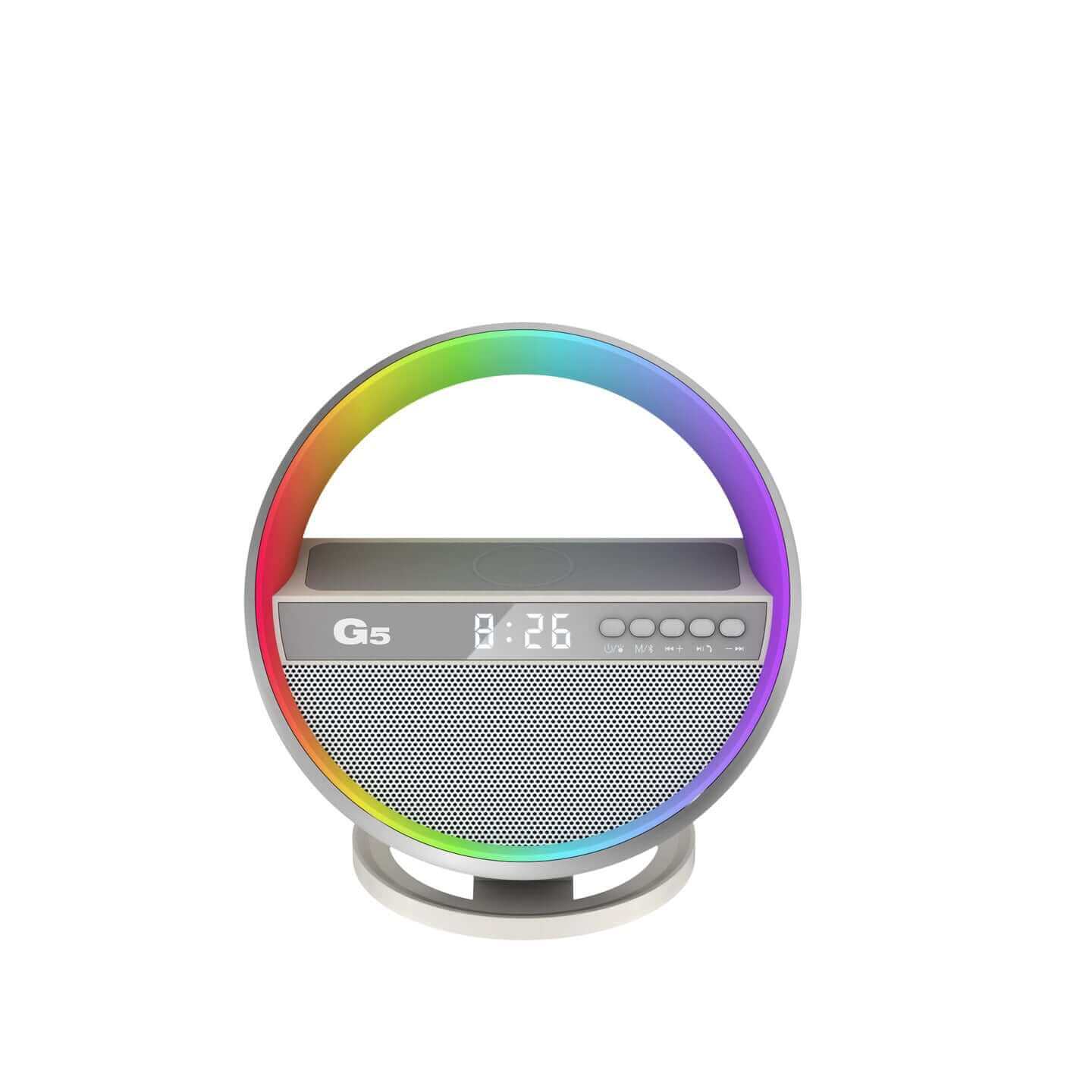 Wireless Charging Bluetooth Speaker with Colorful LED Light
