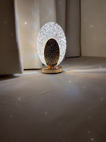 Soft Touch LED Desk Lamp with Decorative Feather Shade