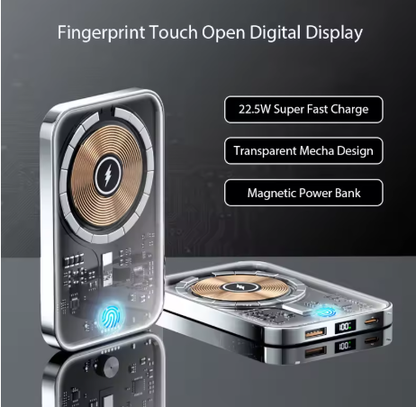 Clear Portable Compact Wireless Power Bank