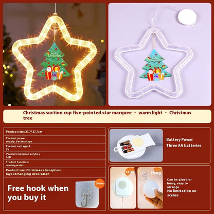 Festive Christmas Star LED Window Light Decoration