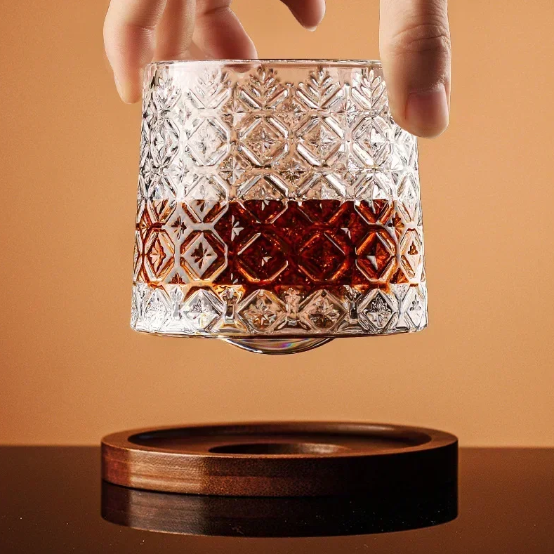 Luxury Rotating Whiskey Glass Set