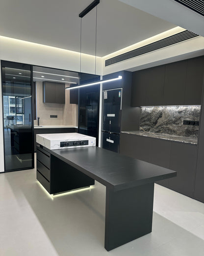 Sleek Metal Kitchen Island LED Pendant Light