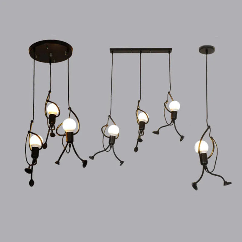 Sleek Chrome Hanging Ceiling Lamp