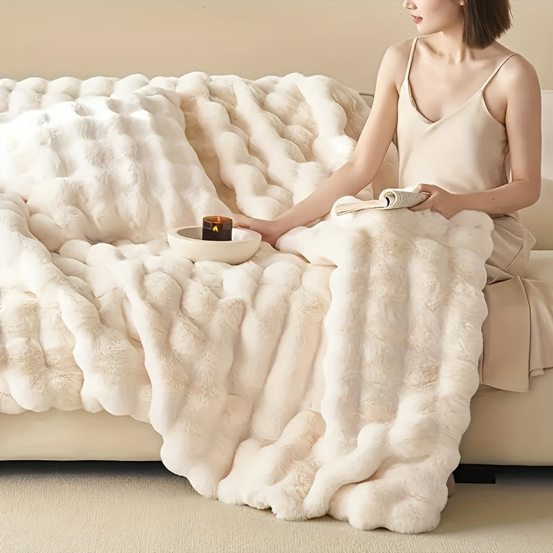 Soft Rabbit Plush Throw Blanket