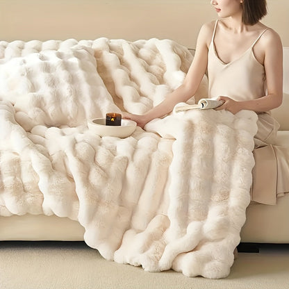 Soft Rabbit Plush Throw Blanket