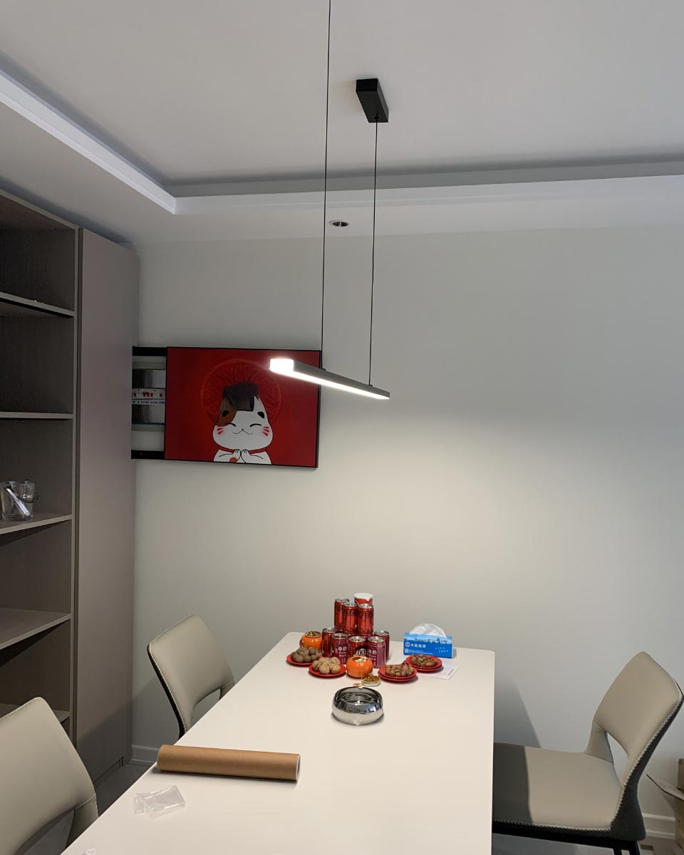 Sleek Metal Kitchen Island LED Pendant Light