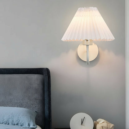 Classic Metal LED Wall Lamp with Textured Shade
