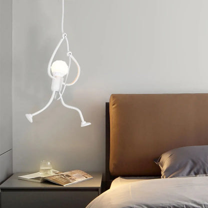 Sleek Chrome Hanging Ceiling Lamp