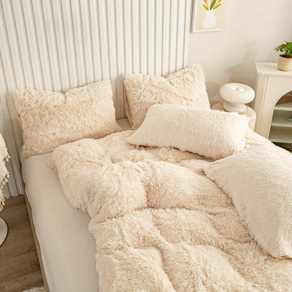 Cozy Fleece Duvet Cover Set with Zipper