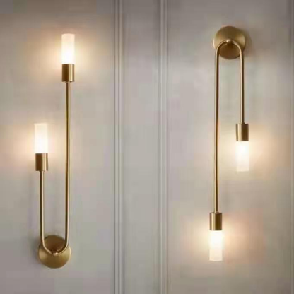 Luxury Brass LED Bedroom Wall Light