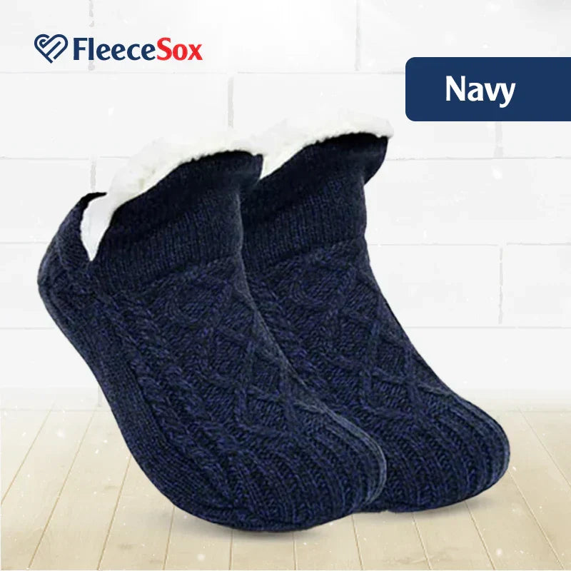 Warm Fleece Cozy Grip Socks Slippers