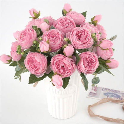 Beautiful Fake Flower Peony Arrangement