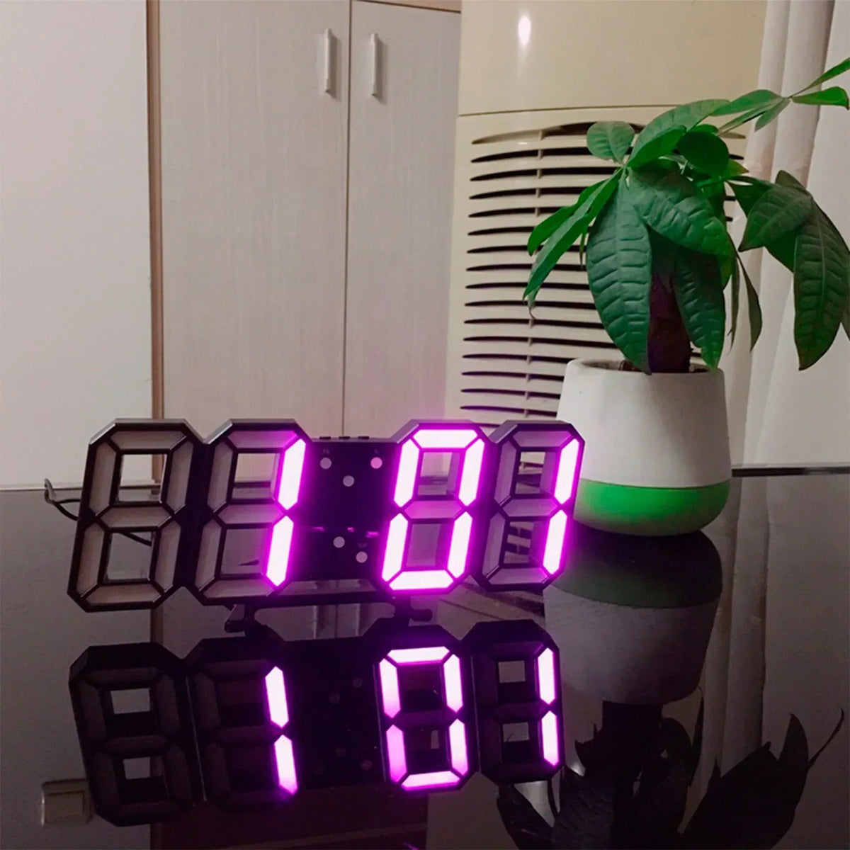 Modern Digital LED Wall Clock with Adjustable Brightness