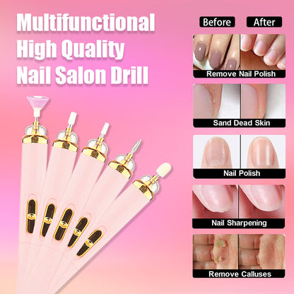 5-IN-1 ELECTRIC NAIL POLISHER – PORTABLE MANICURE TOOL WITH LIGHT