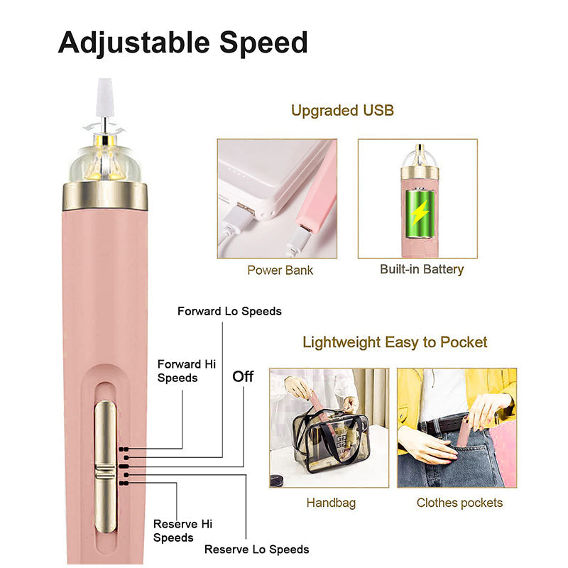 5-IN-1 ELECTRIC NAIL POLISHER – PORTABLE MANICURE TOOL WITH LIGHT