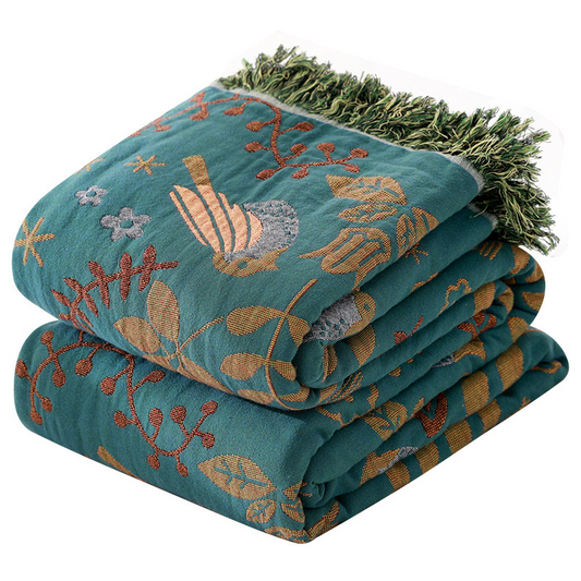 Ultra Soft Plush Bird Pattern Throw Blanket - Cofik
