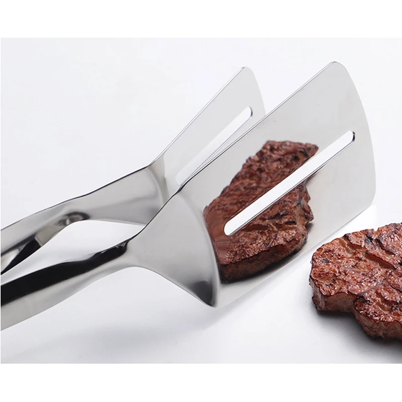 Premium Stainless Steel Kitchen Spatula Tongs Clamp