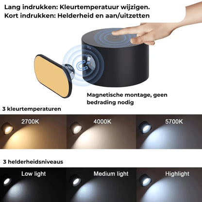Cordless LED Rotating Wall Light
