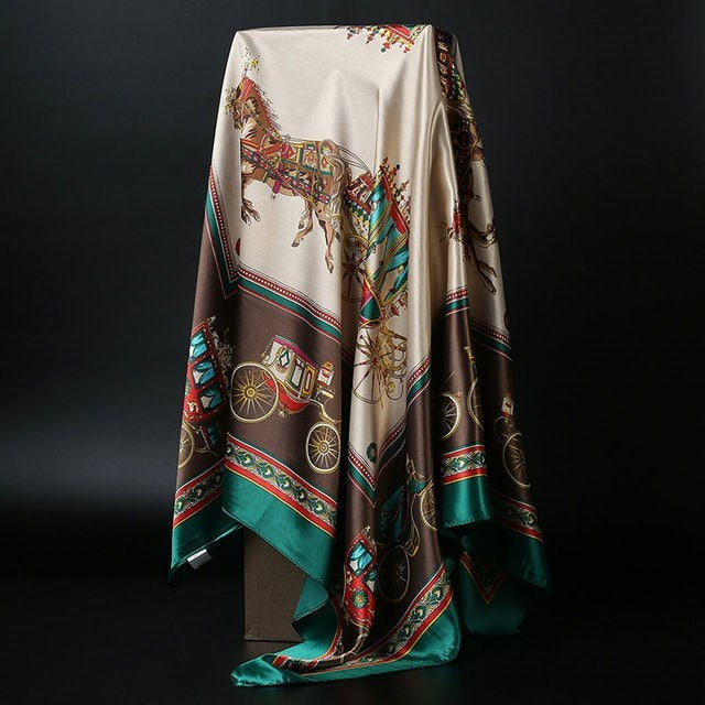 Big Soft Lightweight Square Silk Scarf