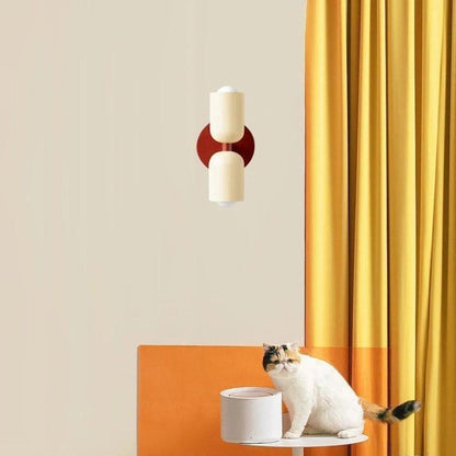 Contemporary Clear Dual Shade Wall Light