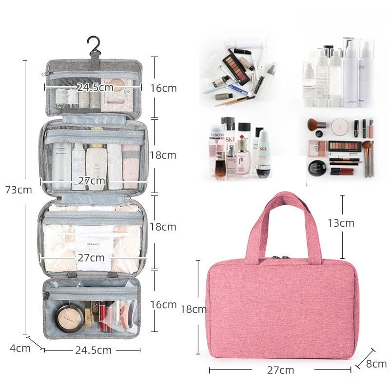 Waterproof Travel Toiletry Bag with Hang Hook