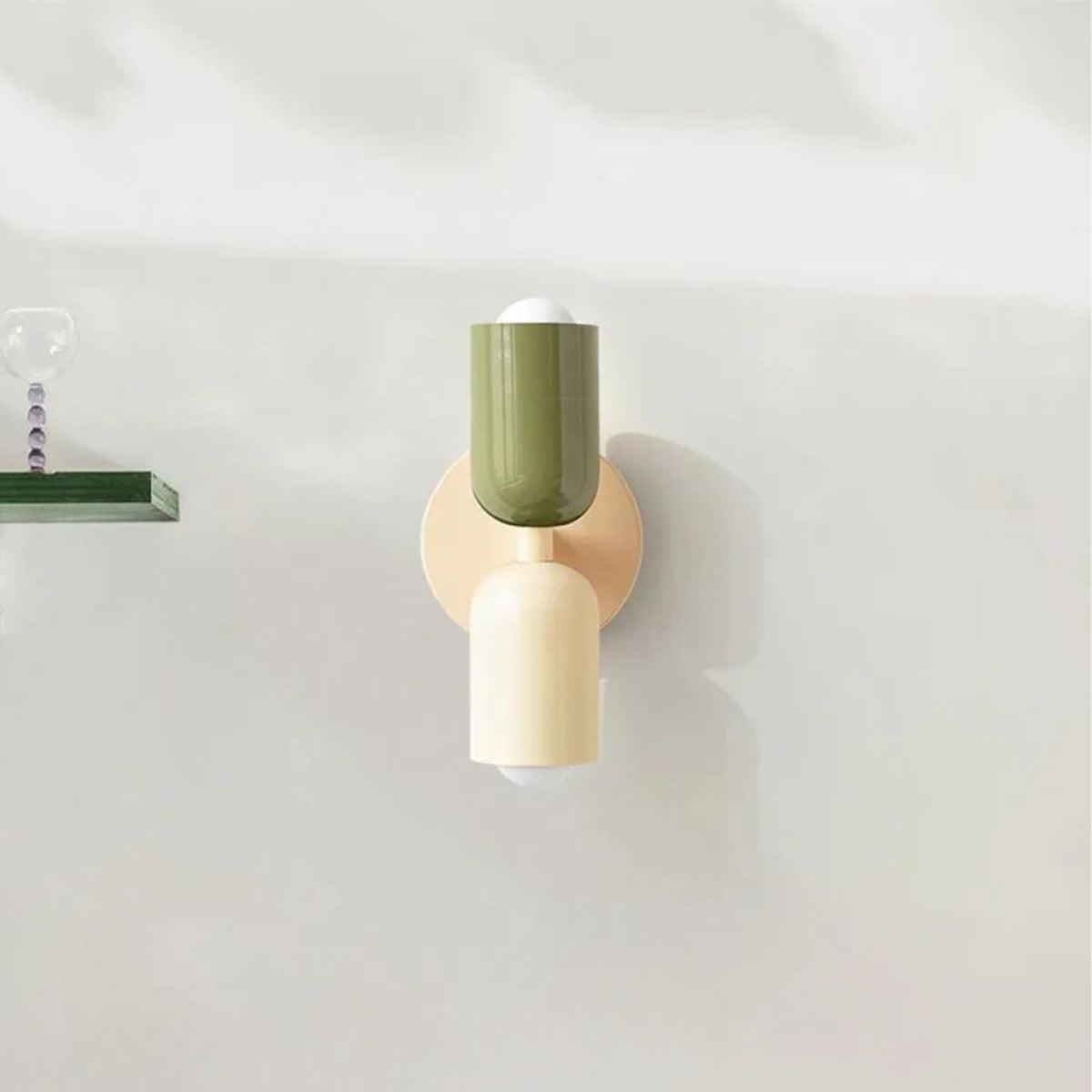 Contemporary Clear Dual Shade Wall Light