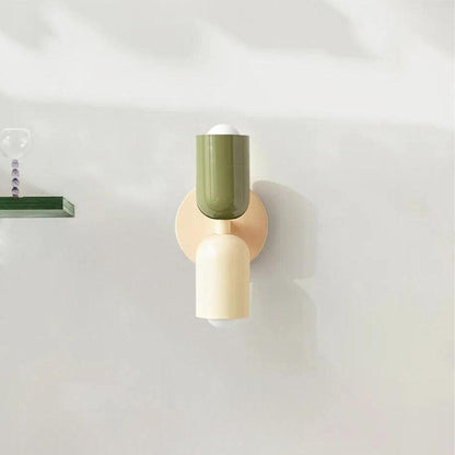 Contemporary Clear Dual Shade Wall Light